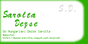 sarolta dezse business card